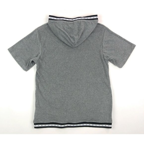 The Hundreds Marvin Mens Large Short Sleeve Hoodie Sweatshirt Gray Terry Cloth - Picture 10 of 12